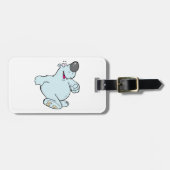 漫画おもしろいポーラベア可愛いブルーキャラクター ラゲッジタグ (正面横)