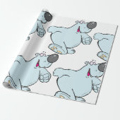 漫画おもしろいポーラベア可愛いブルーキャラクター ラッピングペーパー (アンロールド)