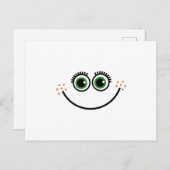 漫画おもしろいマンガ表現豊かなハッピーFreckle顔 ポストカード (正面/裏面)