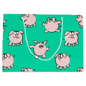 漫画おもしろいマンガ豚ベビー選択カラーL G ラージペーパーバッグ (裏面)