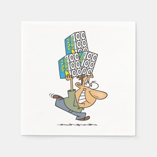 漫画おもしろいマンパニックズ買トイレ紙 スタンダードカクテルナプキン (正面)