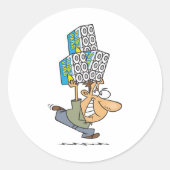 漫画おもしろいマンパニックズ買トイレ紙 ラウンドシール (正面)