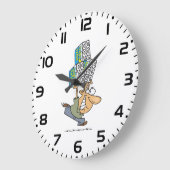 漫画おもしろいマンパニックズ買トイレ紙 ラージ壁時計 (傾斜)