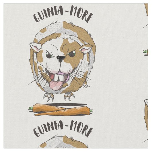 漫画おもしろいモルモット ファブリック (クローズアップ)