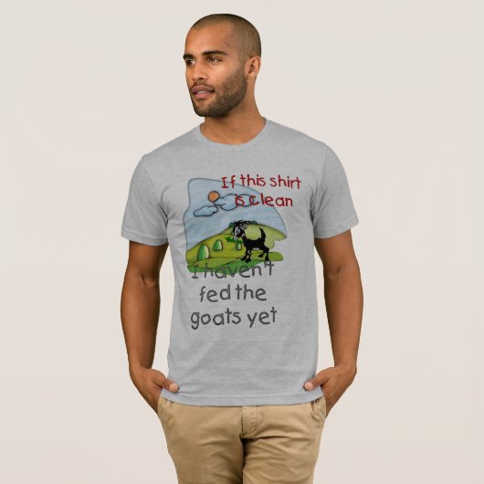 漫画おもしろいヤギのシャツのベラのキャンバスがフィット Tシャツ (正面フル)