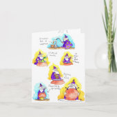 漫画おもしろいユーモアのウィザード誕生日カード サンキューカード (正面)