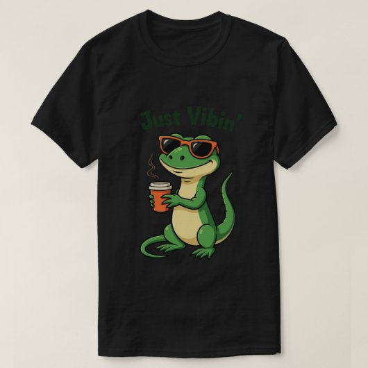 漫画おもしろいリザードミームTシャツジャストビビン Tシャツ (デザイン正面)