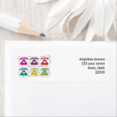 漫画おもしろいレトロ電話カラフル明るいスタイリッシュ ラベル (インサイチュ)