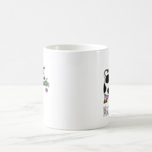 漫画おもしろい不機嫌カウマグカップ – パーソナライズ！コーヒー コーヒーマグカップ (中央)