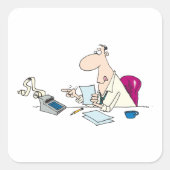 漫画おもしろい会計事務所ユーモア スクエアシール (正面)