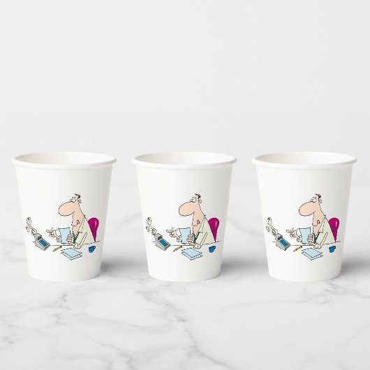 漫画おもしろい会計事務所ユーモア 紙コップ