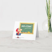 漫画おもしろい先生歓迎新学期 サンキューカード