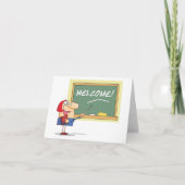 漫画おもしろい先生歓迎新学期 サンキューカード (正面)