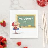 漫画おもしろい先生歓迎新学期 スタンダードランチョンナプキン (インサイチュ)