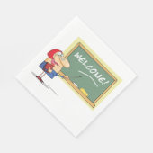 漫画おもしろい先生歓迎新学期 スタンダードランチョンナプキン (角)