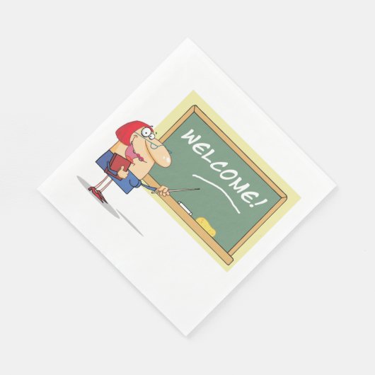 漫画おもしろい先生歓迎新学期 スタンダードランチョンナプキン (角)