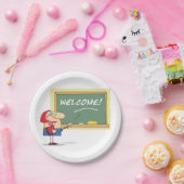 漫画おもしろい先生歓迎新学期 ペーパープレート (パーティー)