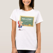 漫画おもしろい先生歓迎新学期 Tシャツ (正面)