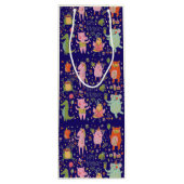 漫画おもしろい動物歌ハッピーバースデー ワインギフトバッグ (裏面)