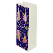 漫画おもしろい動物歌ハッピーバースデー ワインギフトバッグ (正面アングル)