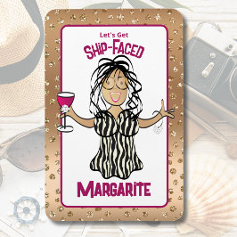 漫画おもしろい女子クルーズバケーション金ゴールド輝 マグネット