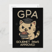 漫画おもしろい学者の猫まぐろ シーズンポストカード (正面/裏面)