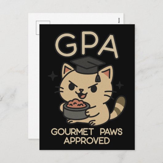 漫画おもしろい学者の猫まぐろ シーズンポストカード (正面/裏面)