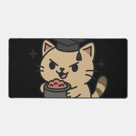 漫画おもしろい学者の猫まぐろ デスクマット (正面)