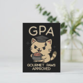 漫画おもしろい学者の猫まぐろ 案内ポストカード (スタンド正面)
