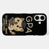 漫画おもしろい学者の猫まぐろ Case-Mate iPhoneケース (裏面 (横))