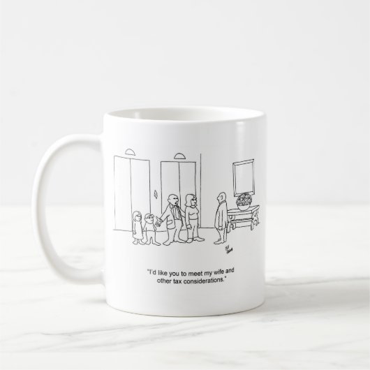 漫画おもしろい家族の会計士ギフト！ コーヒーマグカップ (左)