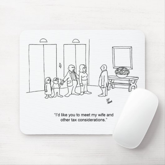 漫画おもしろい家族の会計士ギフト! マウスパッド (マウス)