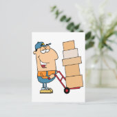 漫画おもしろい引越し業者 ポストカード (スタンド正面)