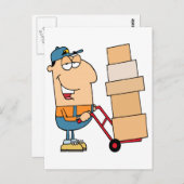 漫画おもしろい引越し業者 ポストカード (正面/裏面)