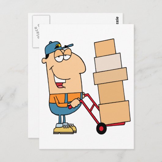 漫画おもしろい引越し業者 ポストカード (正面/裏面)