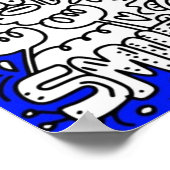 漫画おもしろい文字ファンタジースケッチ ポスター (角)