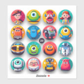 漫画おもしろい文字 シール (シート)