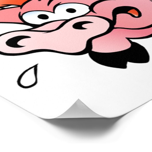 漫画おもしろい格言乗飛んでいるり豚 ポスター (角)