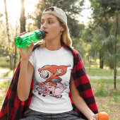 漫画おもしろい格言乗飛んでいるり豚 Tシャツ