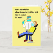 漫画おもしろい歯科医顔マスク カード (黄色い花)