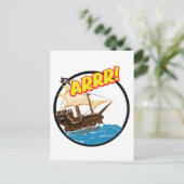 漫画おもしろい海賊船 ポストカード (スタンド正面)