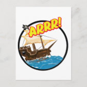 漫画おもしろい海賊船 ポストカード (正面)