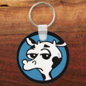 漫画おもしろい牛の丸キーチェーン キーホルダー (正面)