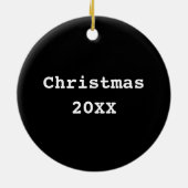 漫画おもしろい牛クリスマスセラミックオーナメント セラミックオーナメント (裏面)