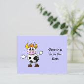 漫画おもしろい牛 ポストカード (スタンド正面)