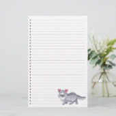 漫画おもしろい猫が並ぶペット文房具 便箋 (スタンド正面)
