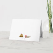 漫画おもしろい猫魔法トリックウサギ誕生日 招待状 (裏面)