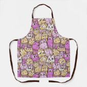 漫画おもしろい猫 エプロン (正面)