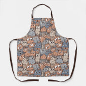 漫画おもしろい猫 エプロン (正面)