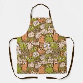 漫画おもしろい猫 エプロン (正面)
